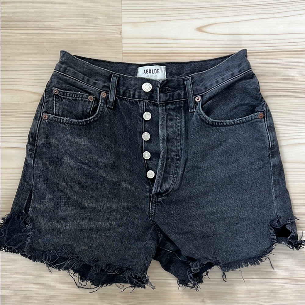 AGOLDE Women's Black Denim Shorts